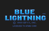 Blue Lightning Title Screen